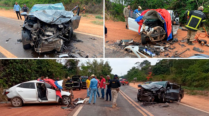 Colisão frontal mata duas pessoas na BR-222, em Açailândia