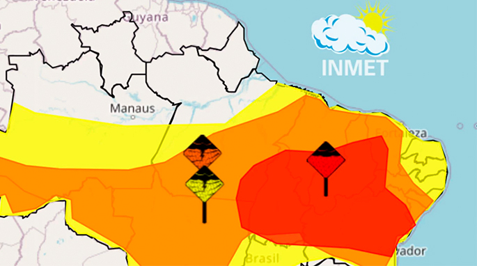 Maranhão tem alerta vermelho para 47 cidades nesta terça (03)