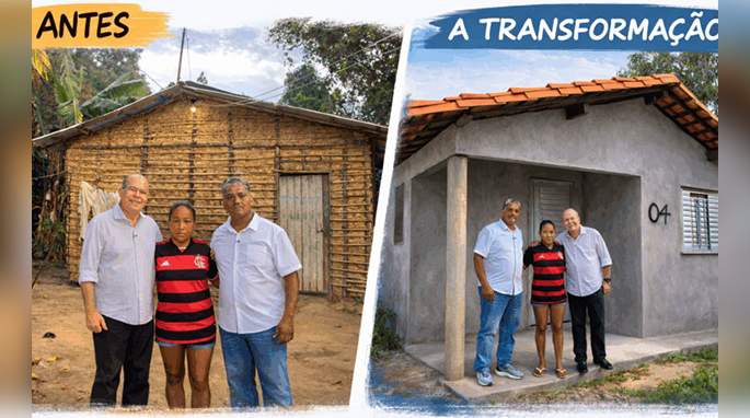 Deputado Hildo Rocha vistoria construção de casas na Raposa