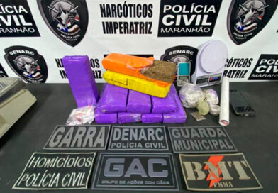Polícia Civil prende três pessoas e apreende 10 tabletes de maconha em Imperatriz
